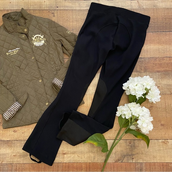 TuffRider Ribbed Boot Cut Tights, Equestrian Riding Pants - Picture 9 of 11